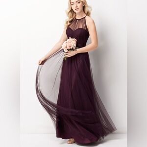 Elegant Plum Evening Gown
